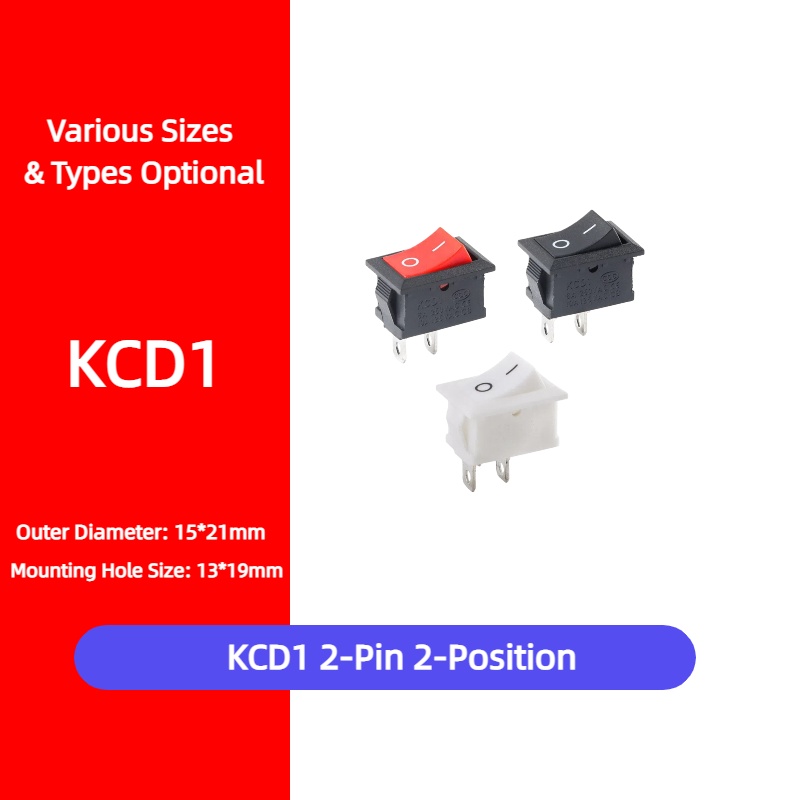 Diy Boat Electronics - 5 pièces KCD1 2 broches 21*15mm
