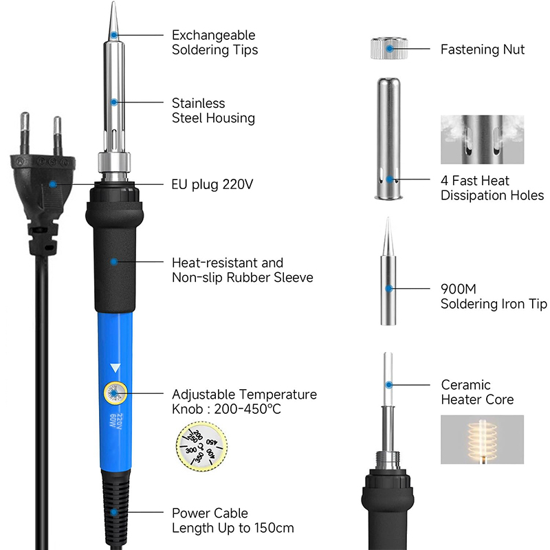 Fer à souder réglable en tempé - Diy Electronics Tools avis et prix