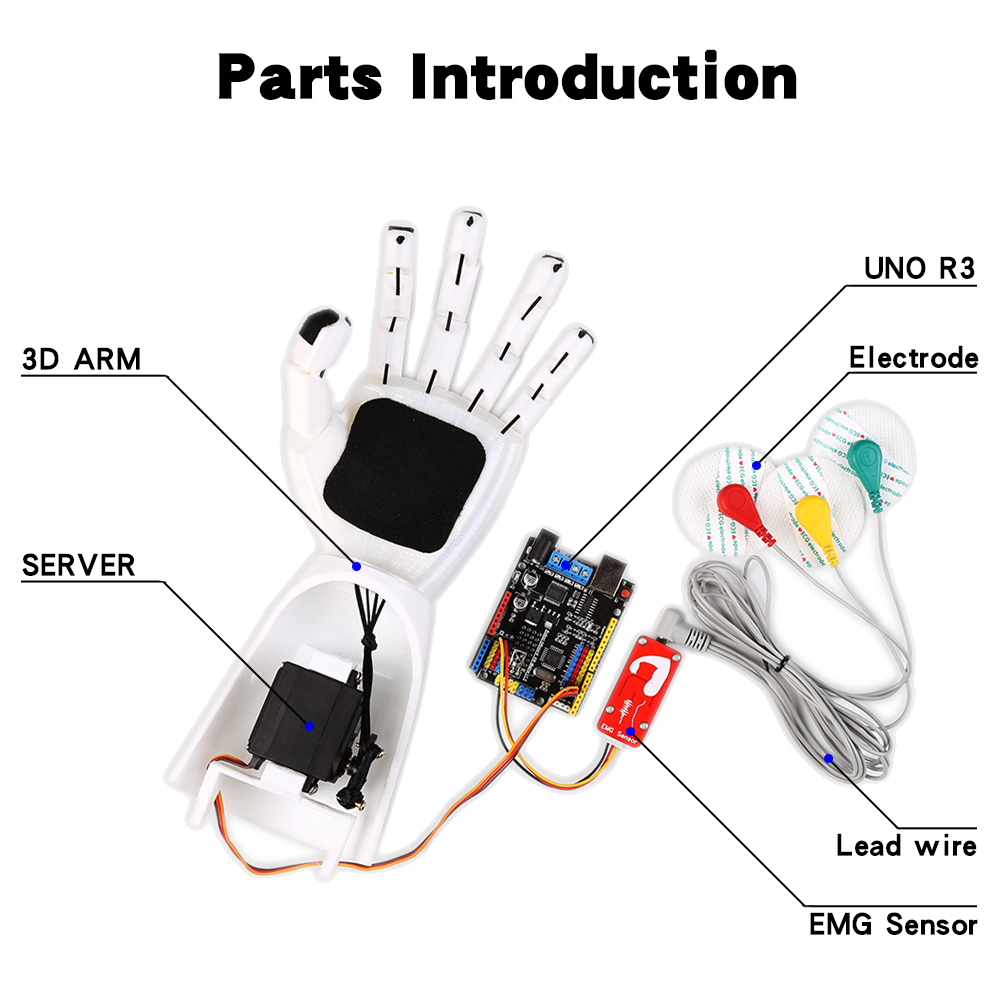 Capteur EMG bras robotique cap - Diy Electronics Kits avis et prix