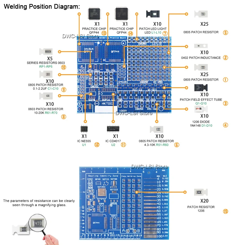 Panneau de pratique de soudure - Diy Electronics Kits For Kids avis et prix