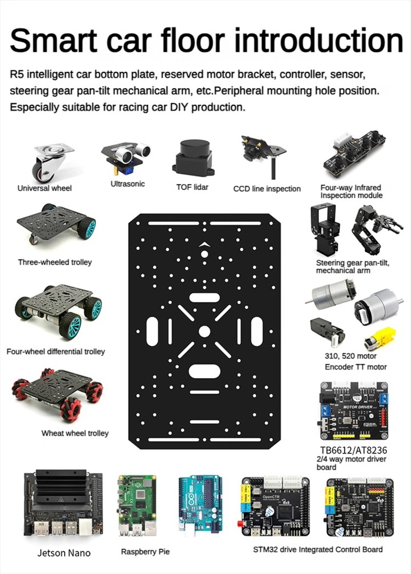Châssis de voiture robot 4x4 a - Diy Kit Elektronik avis et prix